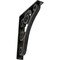 Ekena Millwork Tristan Wrought Iron Bracket, (Triple center brace), Antiqued Pewter 2"W x 10"D x 12"H BKTM02X10X12TTNAPW - alternate 1